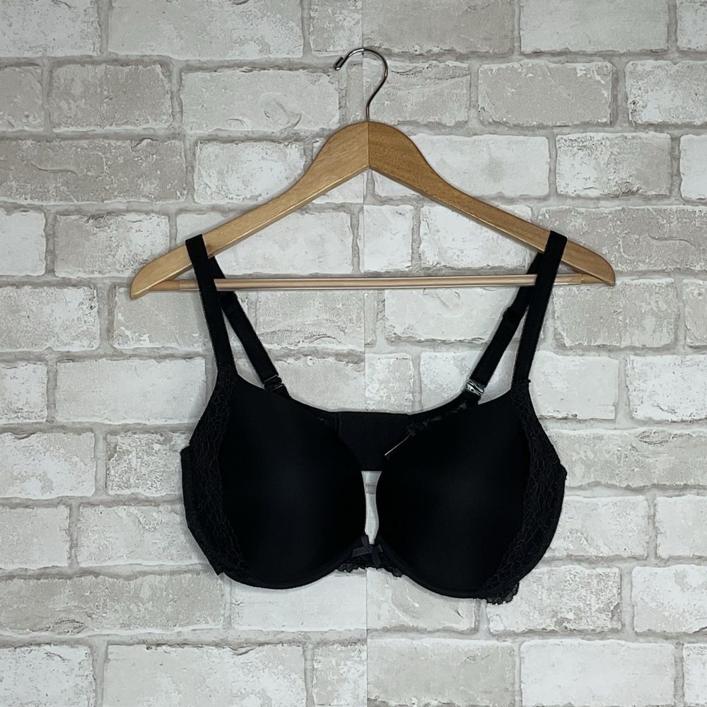 Victoria's Secret Dream Angels Black Lace Push Up Bra Size 36DD